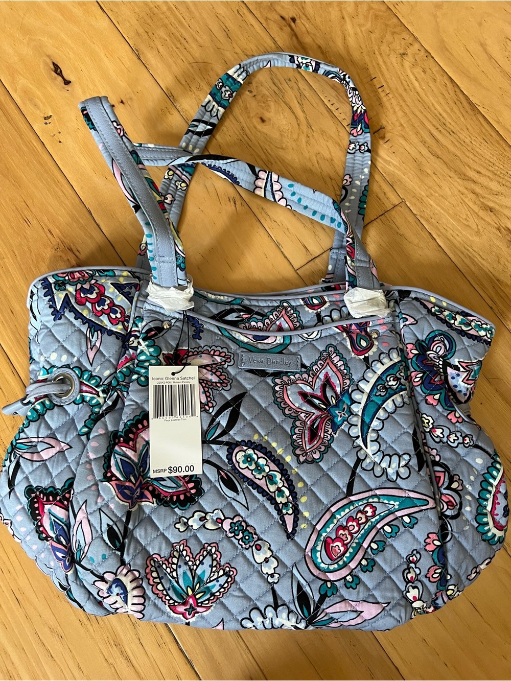Vera Bradley Iconic Glenna Satchel “Makani Paisley”